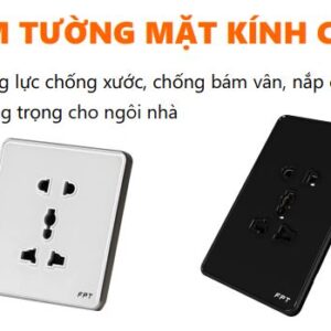 Ổ CẮM ÂM TƯỜNG MẶT KÍNH CƯỜNG LỰC